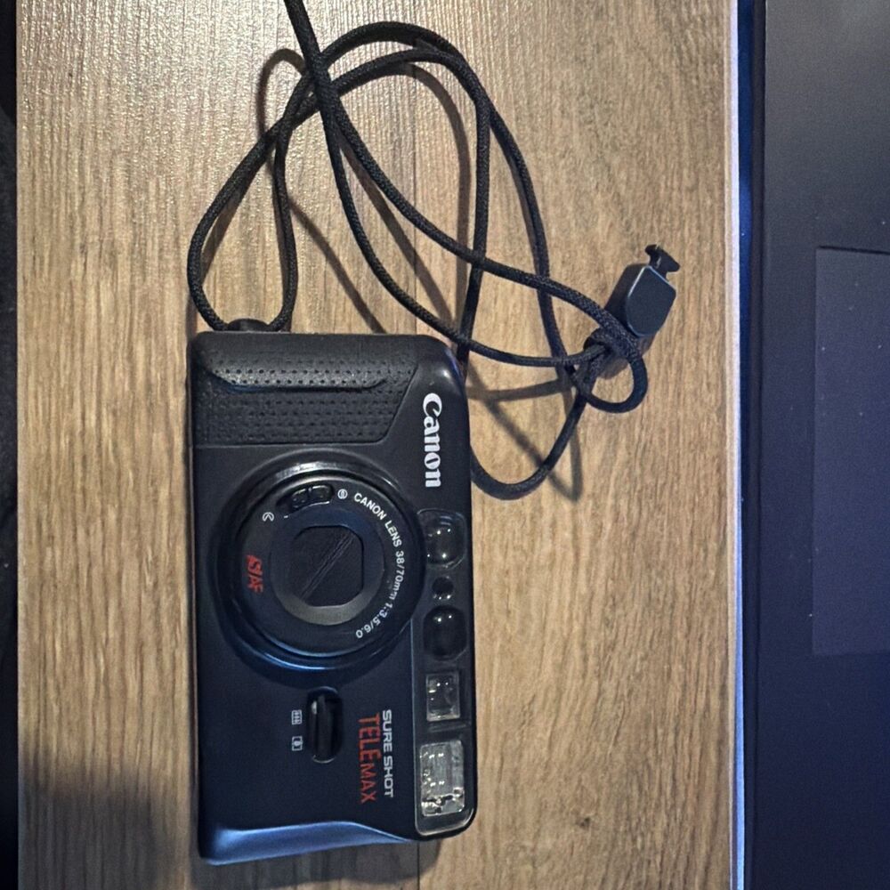 Canon Sure Shot Telemax Date 35mm Point & Shoot Film Camera W/ Strap TESTED